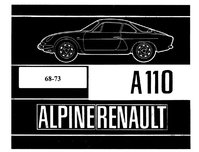 Ersatzteilkatalog 1968 - 1973 (PR871) Alpine A110
