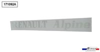 Autocollant, argent "RENAULT Alpine" silber 54 x 4,5 cm V6-GT-Turbo