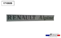 Autocollant, noir "RENAULT Alpine" schwarz 54 x 4,5 cm V6-GT-Turbo