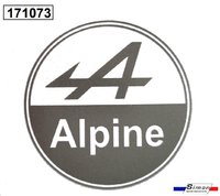 Aufkleber "A" Alpine rund, 45mm,  ausgestanzt silber
