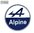 Decal "A" Alpine", blanked out, blue