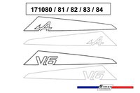 Decal white (left + right) Alpine A310 "V6"
